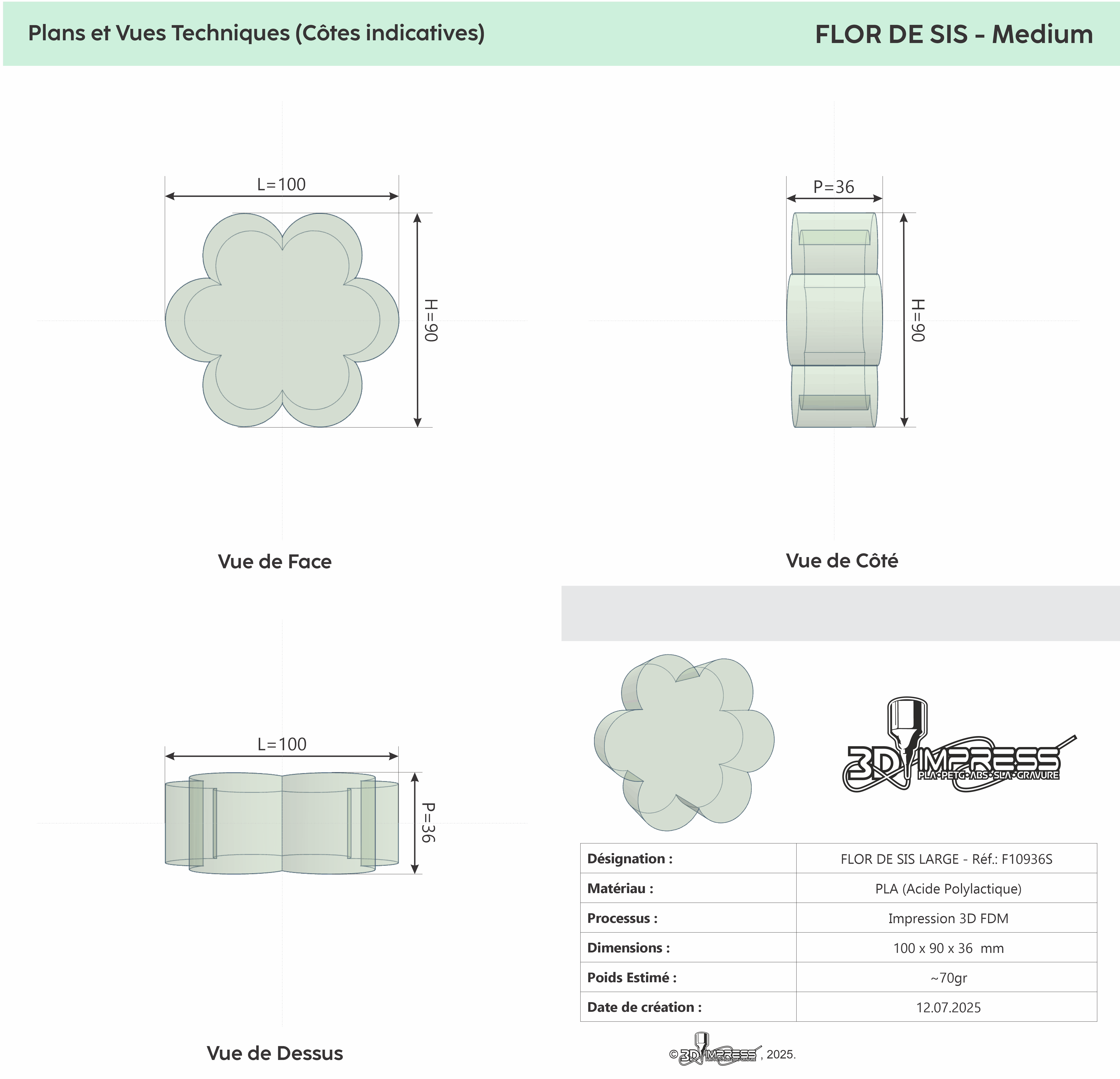 Flor De Sis (Medium)