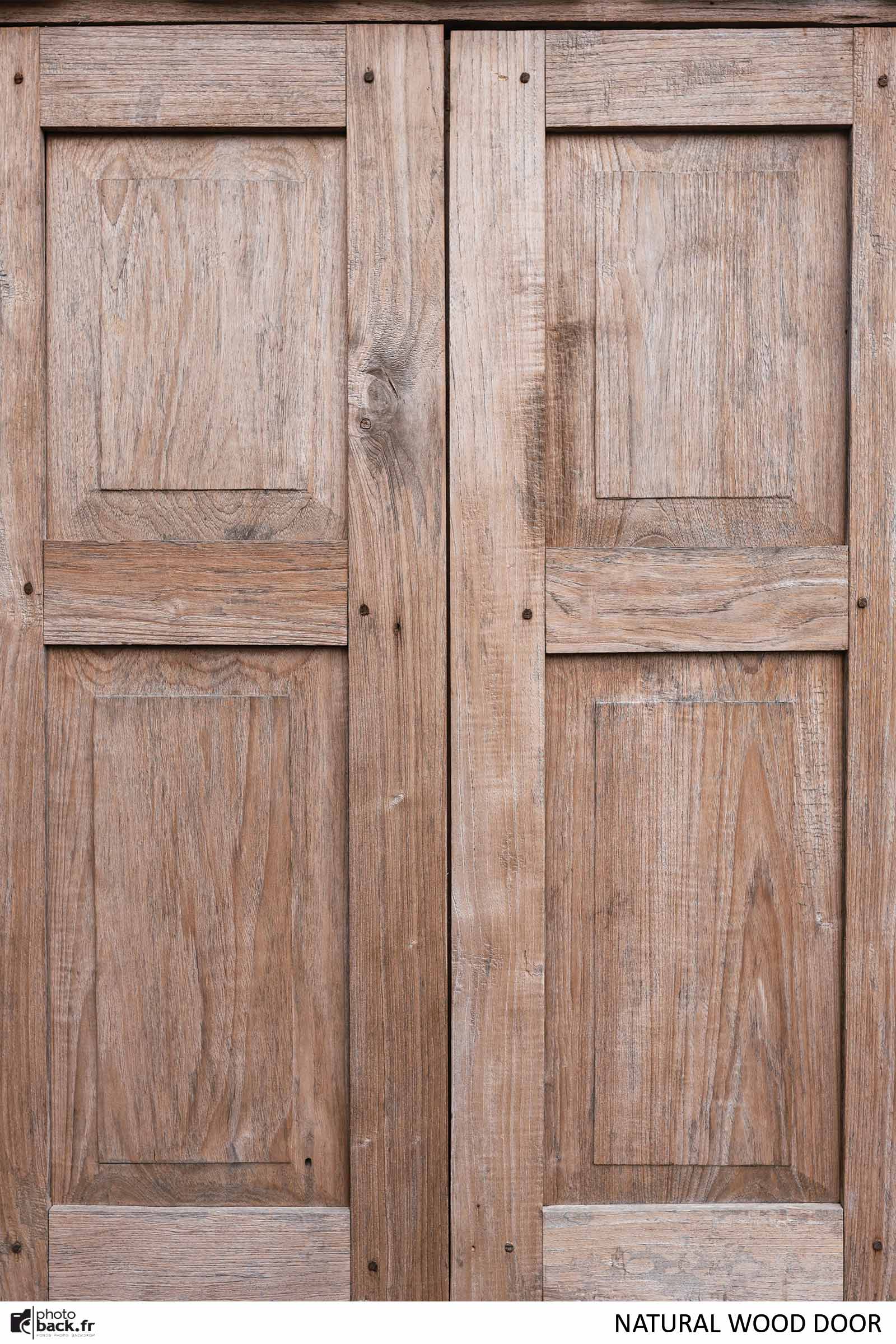 Natural wood door