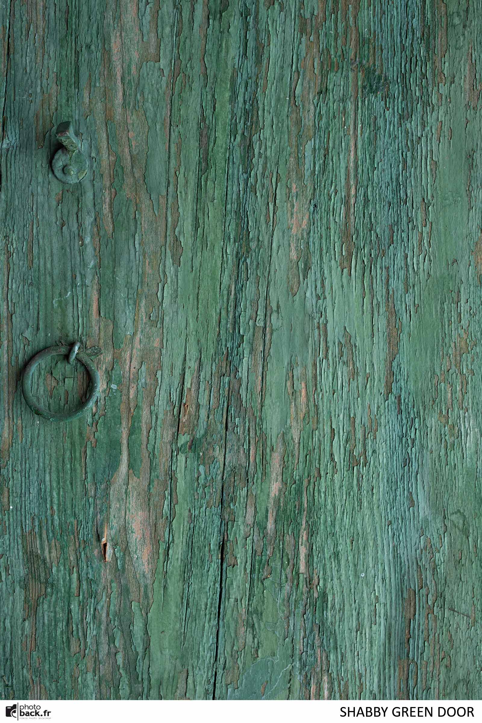 Shabby green door