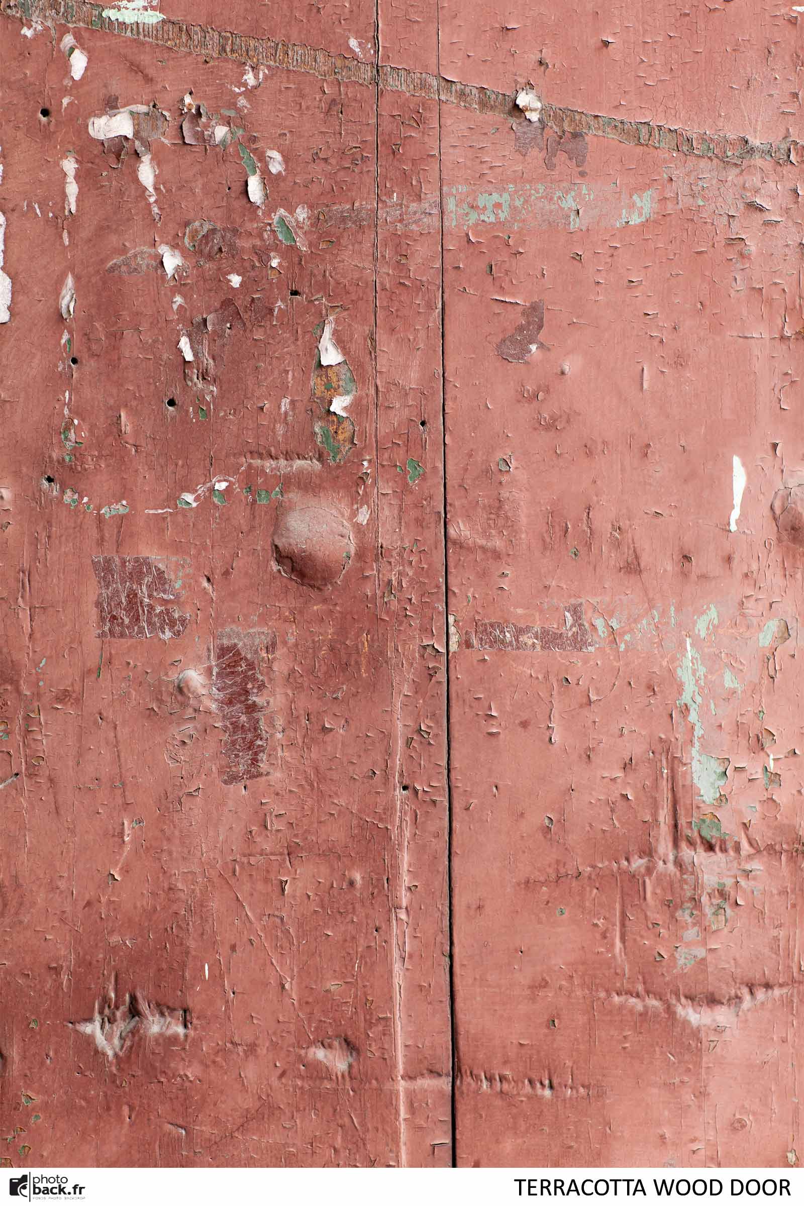 Terracotta wood door