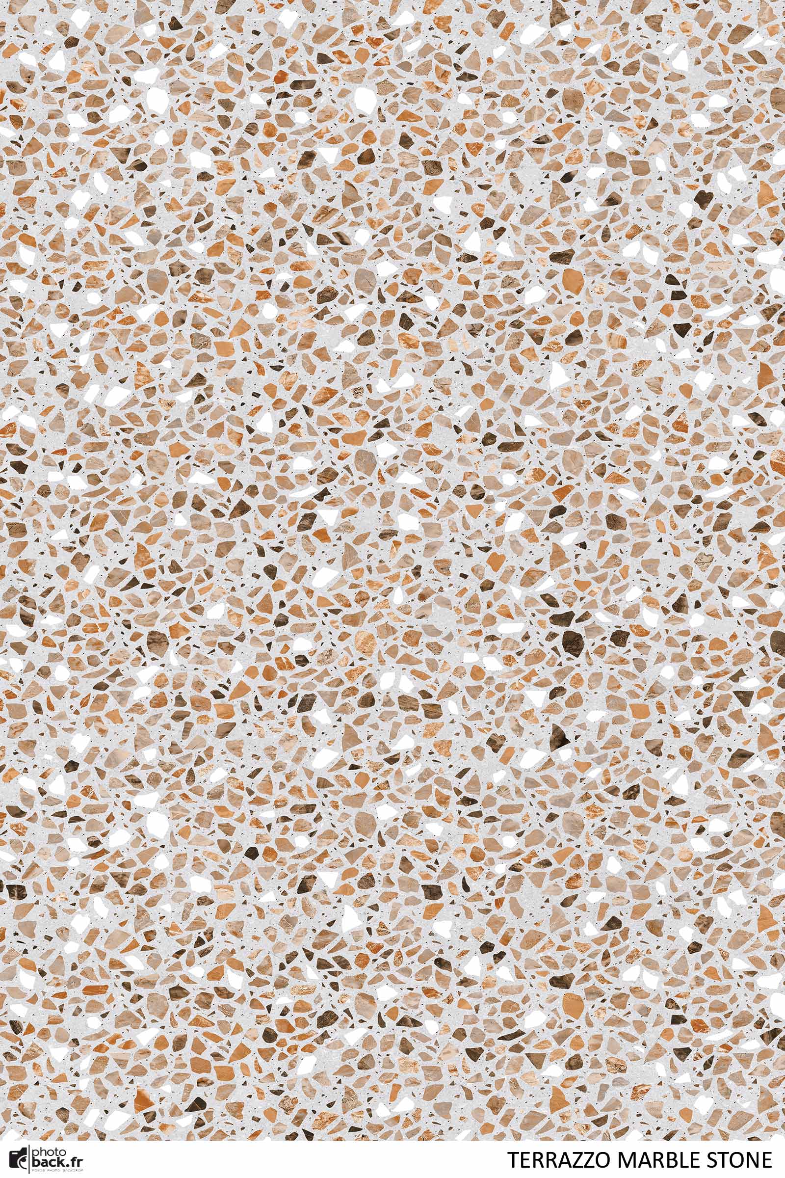 fond photo effet terrazzo marbré marron beige - photoback.fr