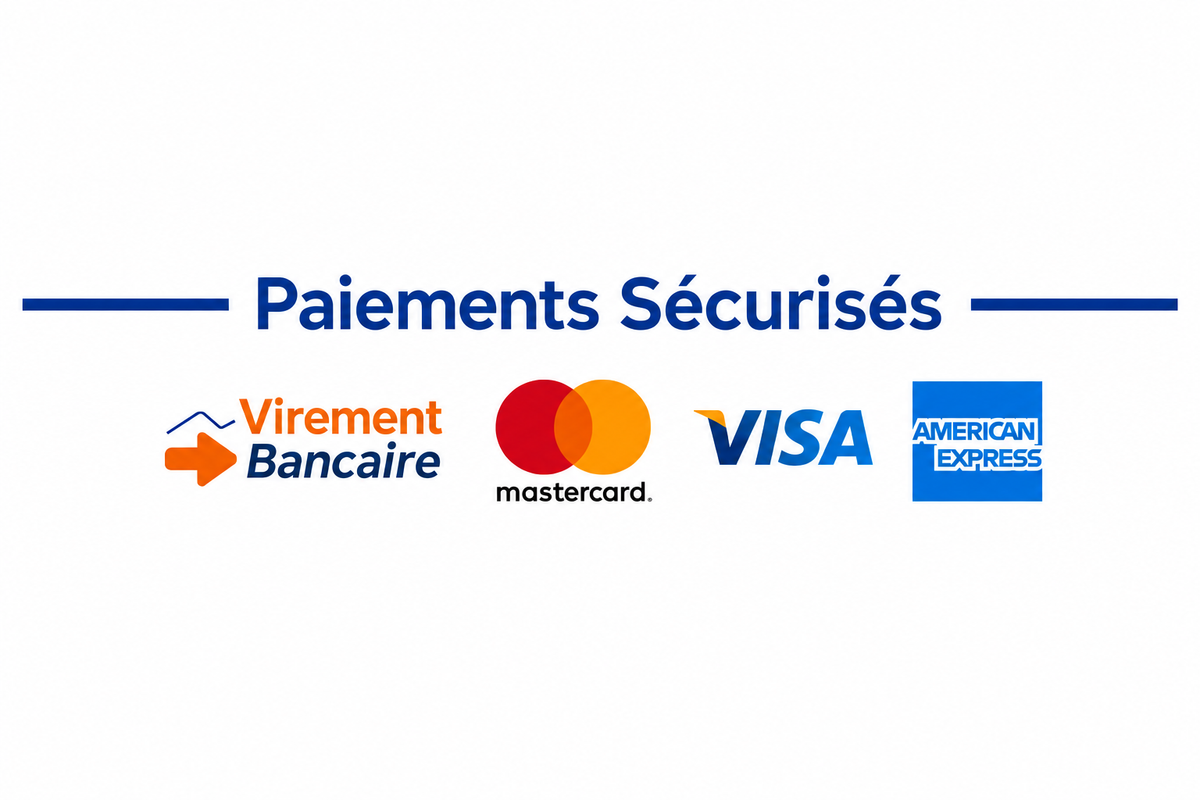 Bannière de paiements avec fond blanc #FFFFFF