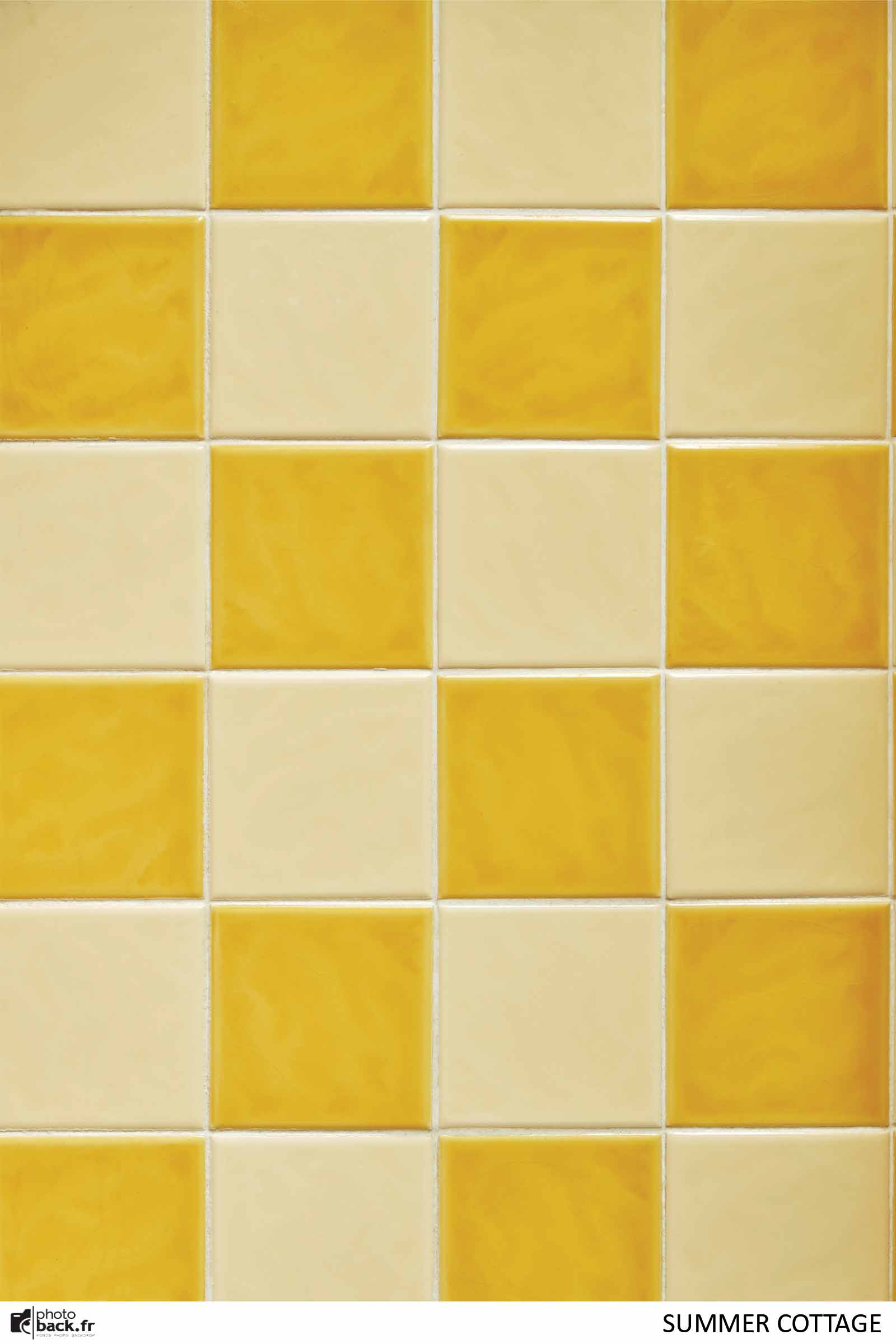 fond photo effet carrelage jaune summer cottage- photoback.fr