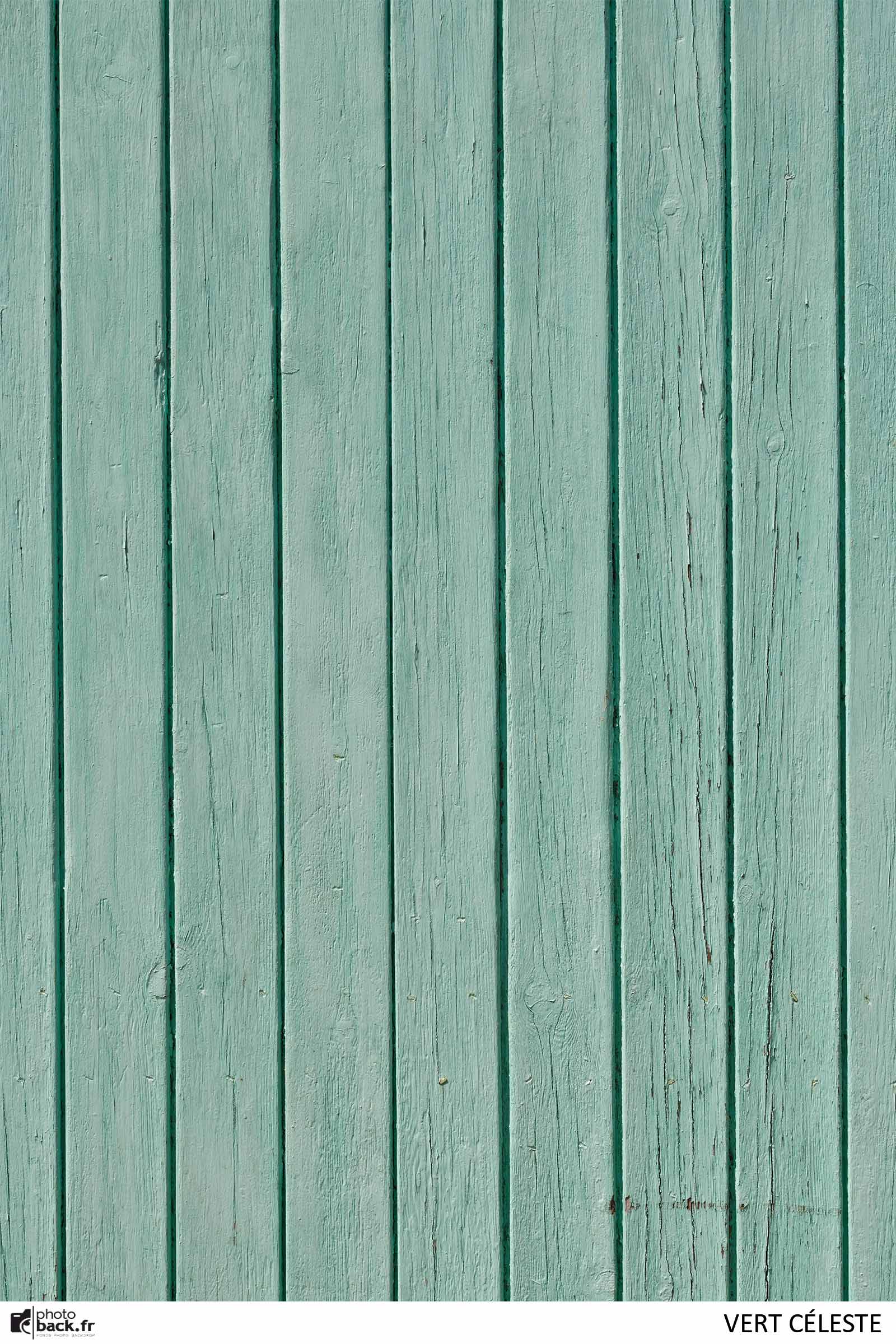 Fond photo effet bois vert céleste – Photoback