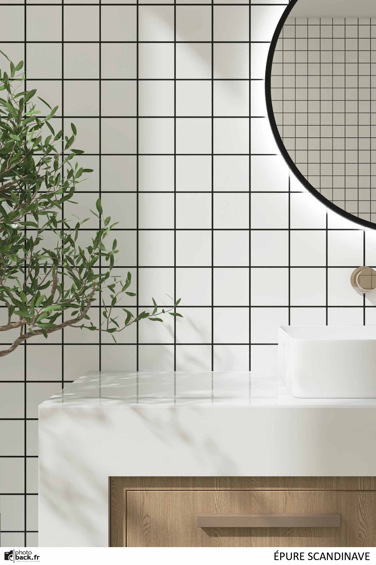 fond photo effet salle de bain - photoback.fr