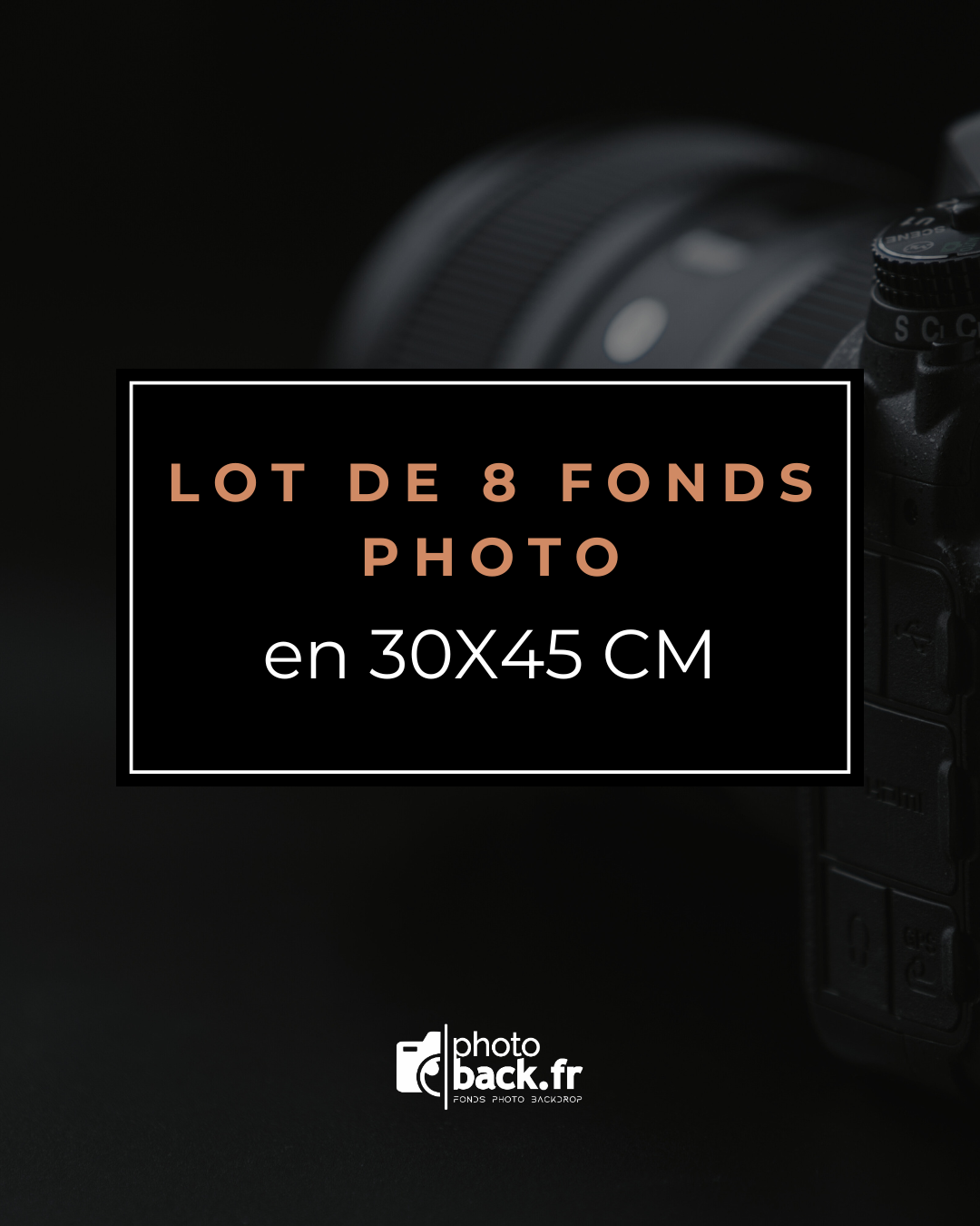 LOT de 8 fonds photo en 30x45 cm